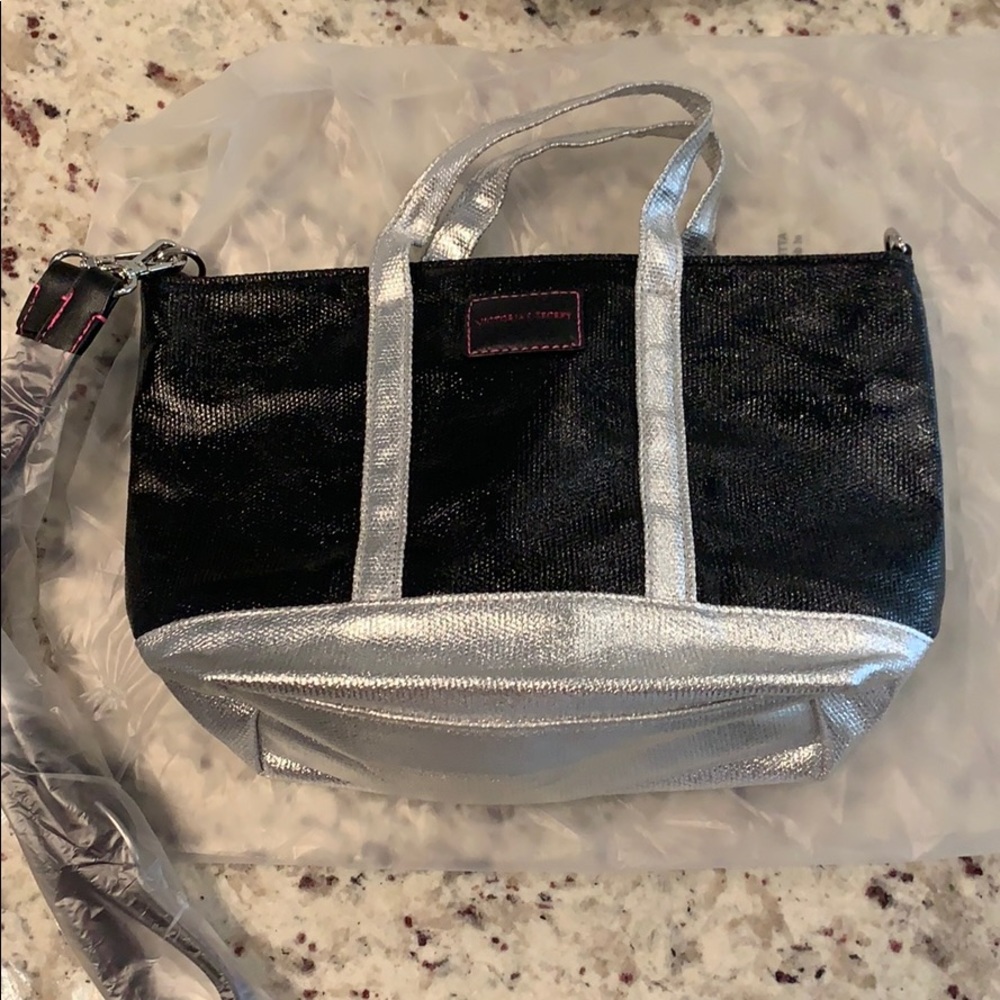 Black and Silver Victoria Secret Crossbody